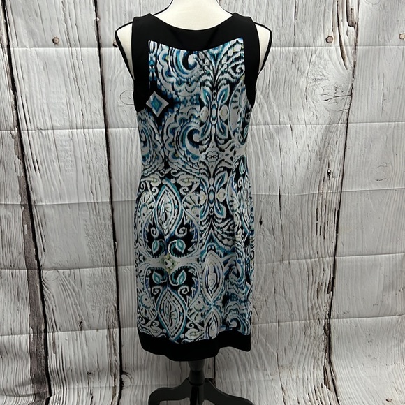 AB Studio Dress in Blues, Green And Black  - Medium - Picture 3 of 13
